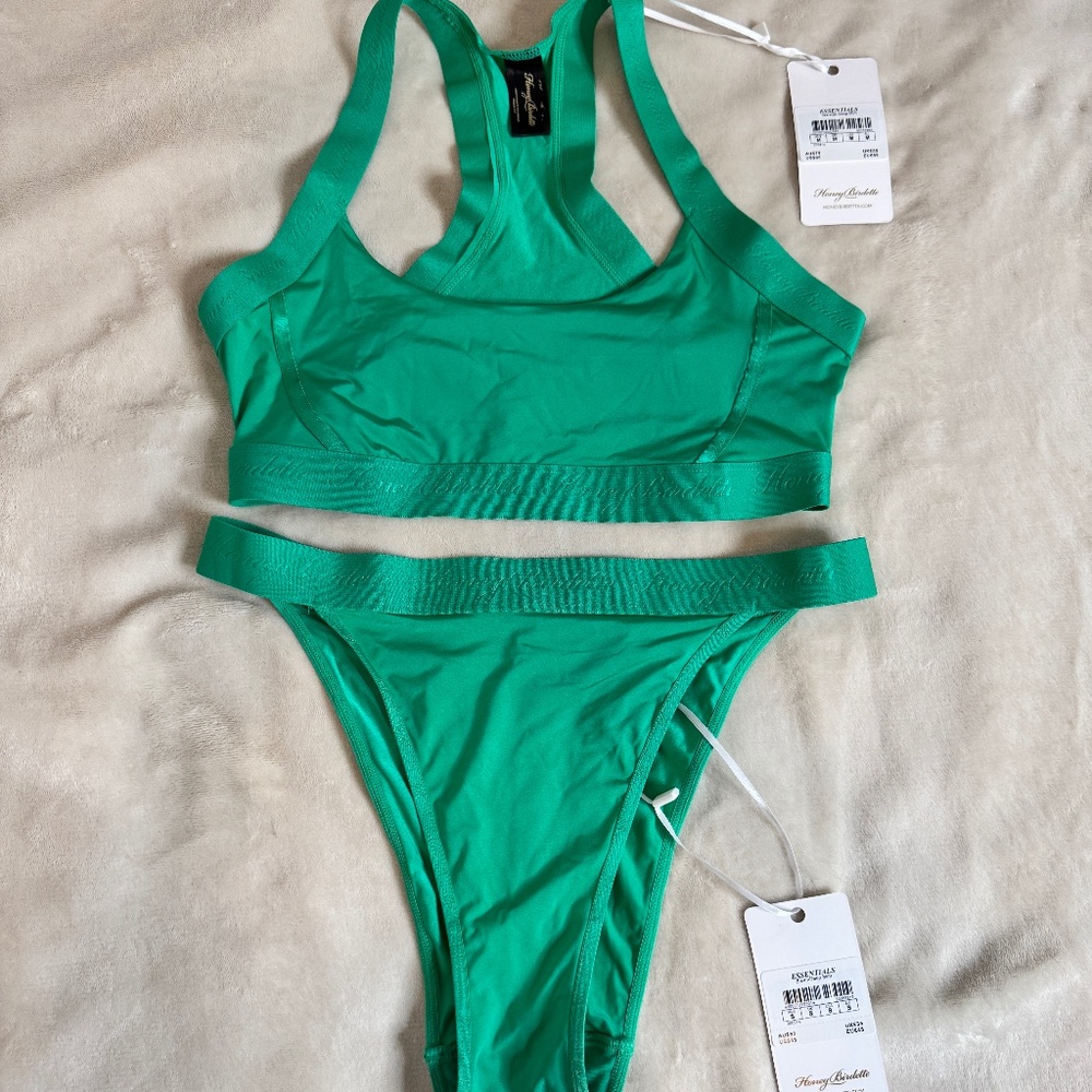 NWT Honey Birdette Green Intimates Set – Small Panty / Medium Bra